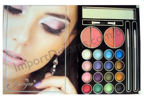 Paleta jasmyne 16 sombras 4 bhush e 2 lapís